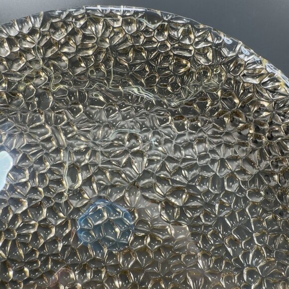 Vetropuro Clear Turkish Bubble Pebble Ice Glass Textured Plates Dishes Set 3 - Picture 6 of 11